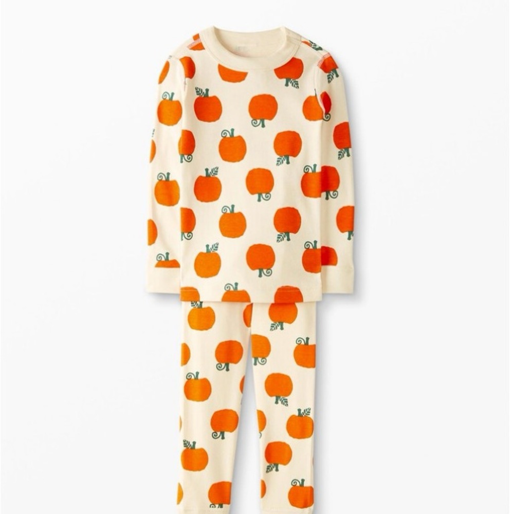 Hanna Andersson Kids Long Sleeve Pajama set Halloween pumpkins NWT - Picture 2 of 3